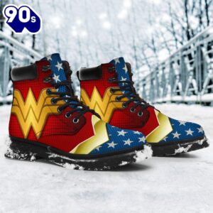 Wonder Woman Leather Boots Shoes Custom Idea