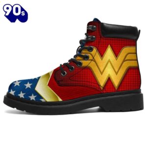 Wonder Woman Leather Boots Shoes Custom Idea