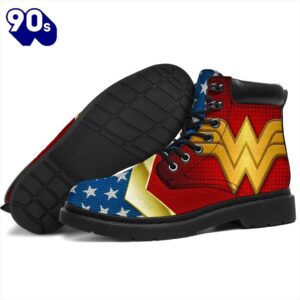 Wonder Woman Leather Boots Shoes Custom Idea