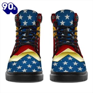 Wonder Woman Leather Boots Shoes Custom Idea