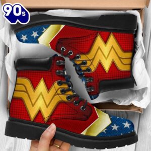 Wonder Woman Leather Boots Shoes Custom Idea