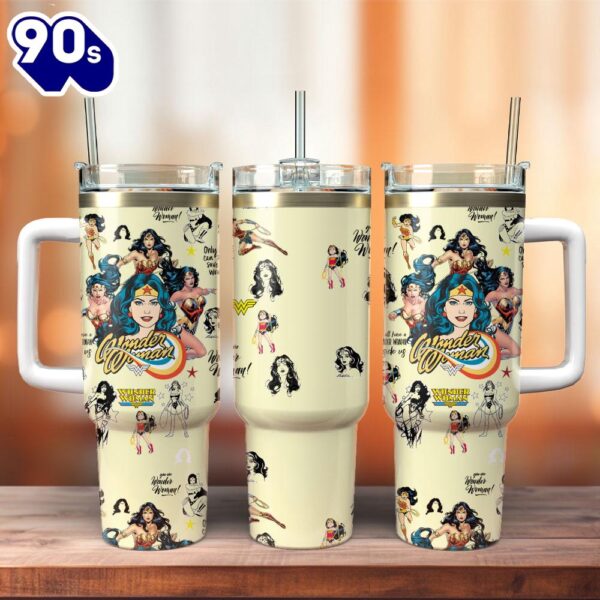 Wonder Woman Mother Day Custom Stanley Quencher 40oz Stainless Steel Tumbler  1 For Fans