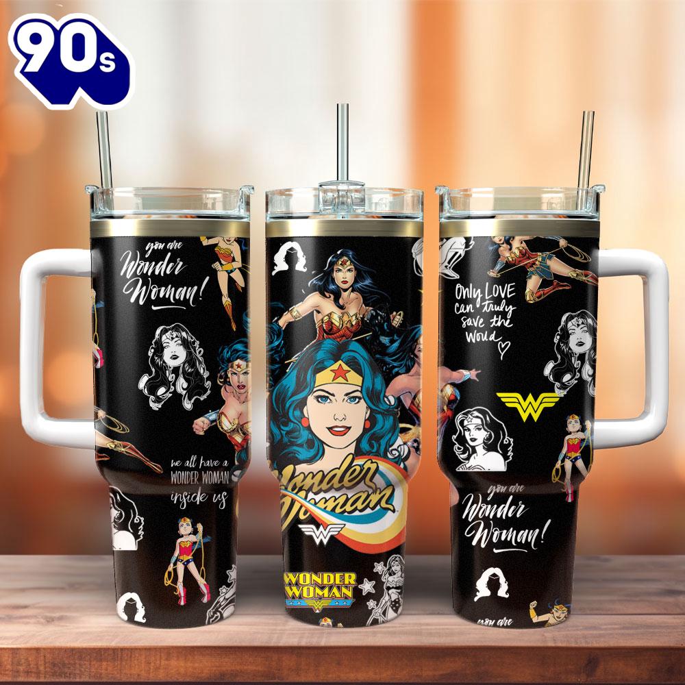 Wonder Woman Mother Day Custom Stanley Quencher 40oz Stainless Steel Tumbler For Fans Wonder Woman Mother Day Custom Stanley Quencher 40oz Stainless Steel Tumbler For Fans