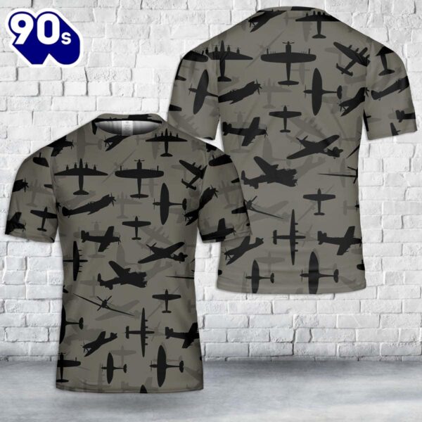 WW2 Aircraft T-Shirt 3D – Veteran 3D Shirt