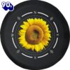 Yellow Sunflower Pretty Flower Compass Spare Tire Cover – Bible Verse Tire Cover Car Decor