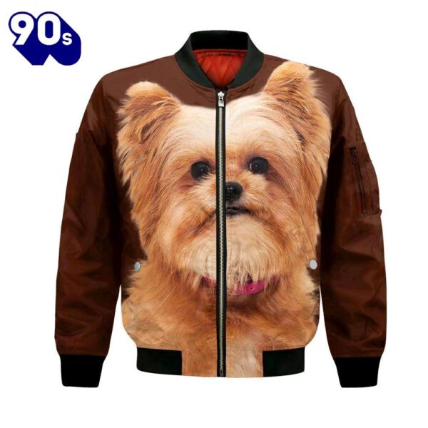 Yorkie Pom – Unisex 3D Graphic Bomber Jacket
