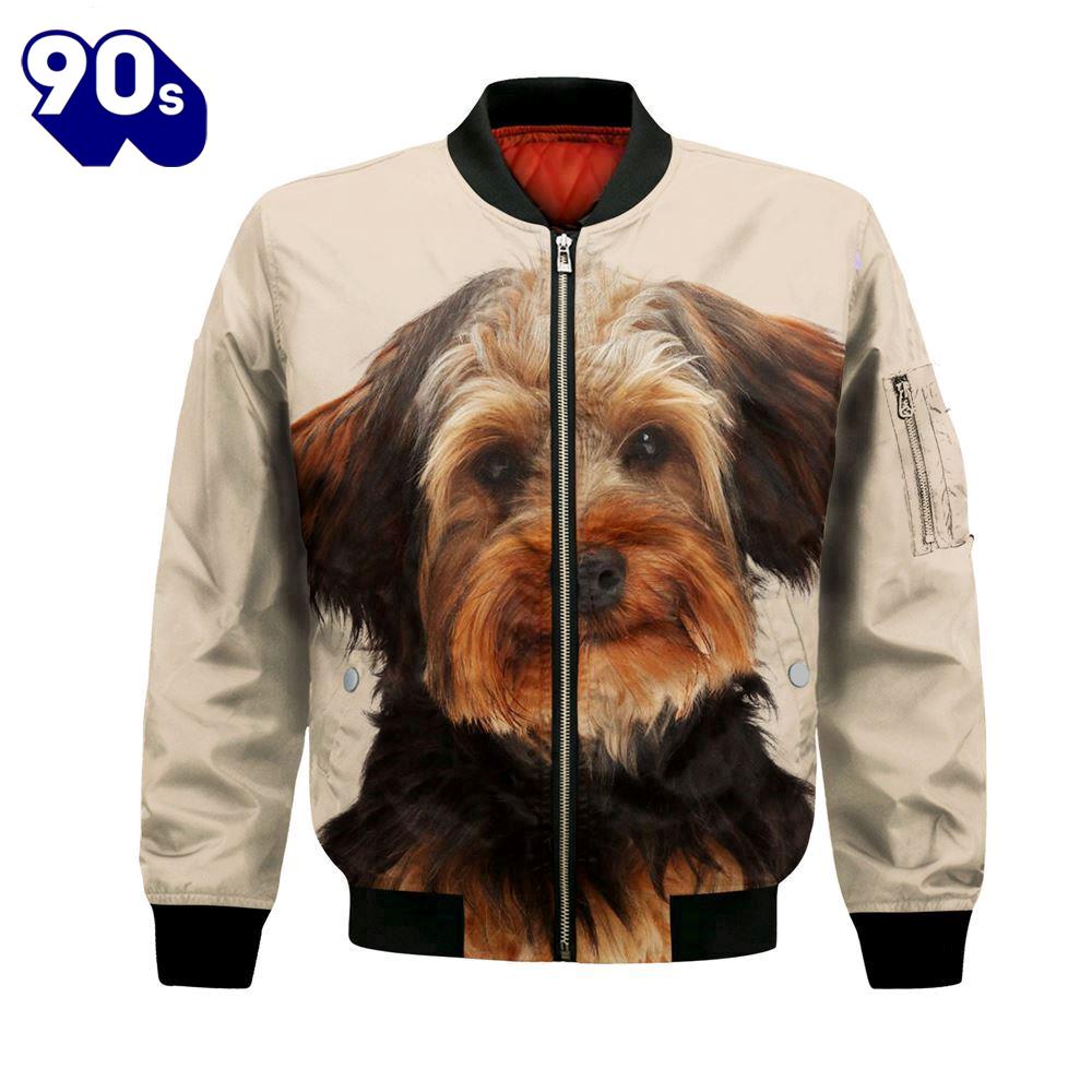 Yorkipoo - Unisex 3D Graphic Bomber Jacket Yorkipoo - Unisex 3D Graphic Bomber Jacket