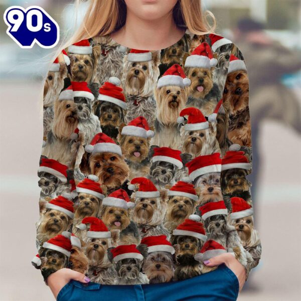Yorkshire Terrier Merry Christmas Ugly Premium Sweater