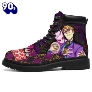 Yoshikage Kira Leather Boots Custom JoJo's Bizarre Adventure Shoes Fan