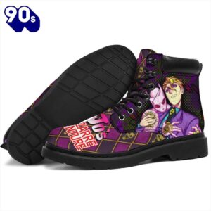 Yoshikage Kira Leather Boots Custom JoJo's Bizarre Adventure Shoes Fan