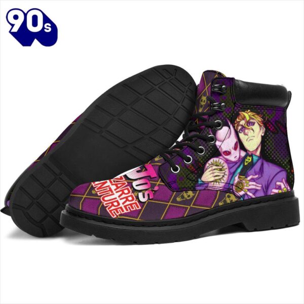 Yoshikage Kira Leather Boots Custom JoJo’s Bizarre Adventure Shoes Fan