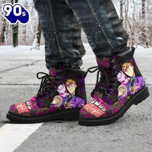 Yoshikage Kira Leather Boots Custom JoJo's Bizarre Adventure Shoes Fan