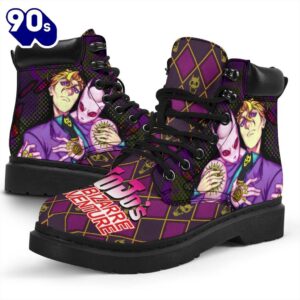 Yoshikage Kira Leather Boots Custom JoJo's Bizarre Adventure Shoes Fan