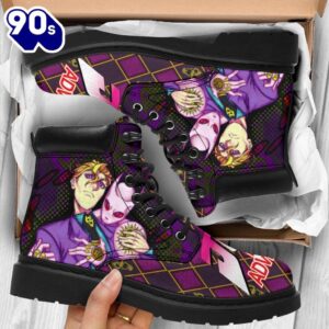 Yoshikage Kira Leather Boots Custom JoJo's Bizarre Adventure Shoes Fan