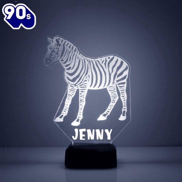 Zebra Night Light Personalized Free Led Night Lamp  Gift Christmas