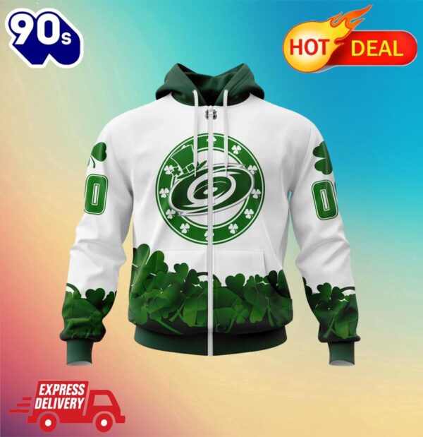 Zipper Hoodie Carolina Hurricanes, Happy St.Patrick Days Jersey