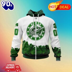 Zipper Hoodie Columbus Blue Jackets, Happy St.Patrick Days Jersey