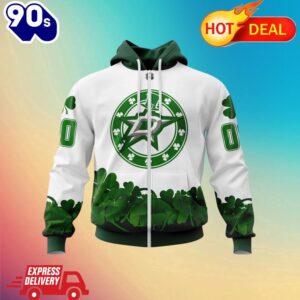 Zipper Hoodie Dallas Stars, Happy St.Patrick Days Jersey