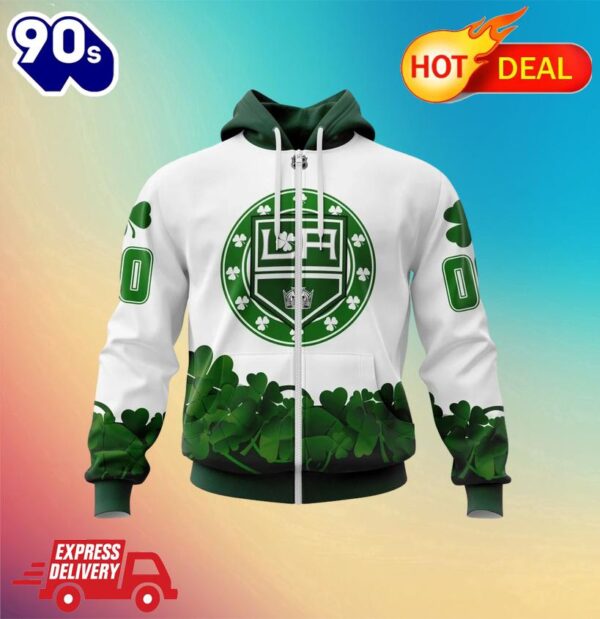 Zipper Hoodie Los Angeles Kings, Happy St.Patrick Days Jersey