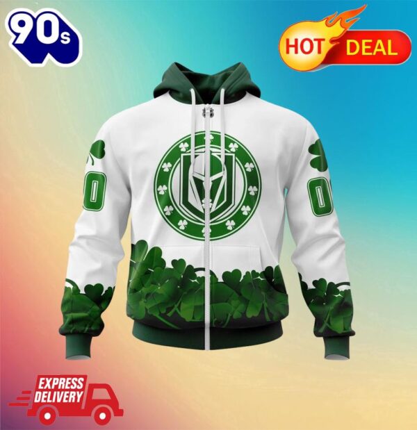 Zipper Hoodie Vegas Golden Knights, Happy St.Patrick Days Jersey